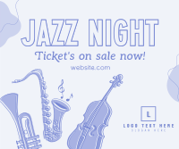Modern Jazz Night Facebook Post Design