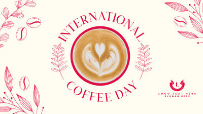 Coffee Day Beans and Leaves Facebook event cover Image Preview