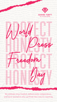 World Press Freedom Facebook Story Design