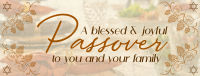 Rustic Passover Greeting Facebook Cover Design