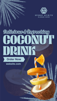 Refreshing Coconut Drink TikTok Video Image Preview