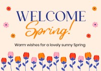 Welcome Spring Greeting Postcard Image Preview