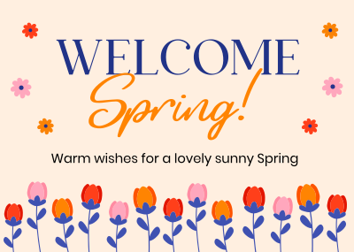 Welcome Spring Greeting Postcard Image Preview