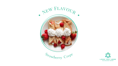 Strawberry crepe Facebook event cover Image Preview