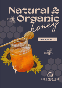 Delicious Organic Pure Honey Poster Image Preview