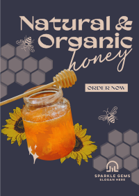 Delicious Organic Pure Honey Poster Image Preview