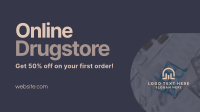 Online Drugstore Promo Facebook Event Cover Design