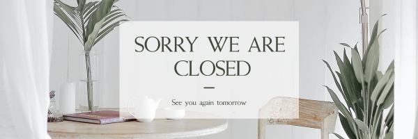 Sorry We Are Closed Twitter Header Design Image Preview