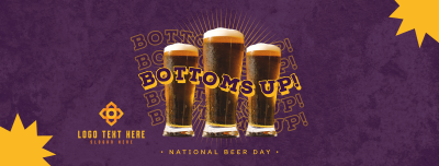 Bottoms Up this Beer Day Facebook cover Image Preview
