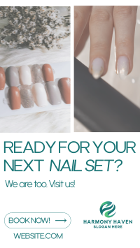 Minimalist Nail Salon Facebook story Image Preview