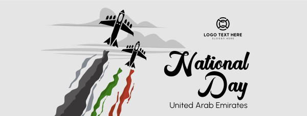 UAE National Day Airshow Facebook Cover Design Image Preview