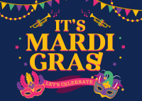 Modern Mardi Gras Postcard Image Preview