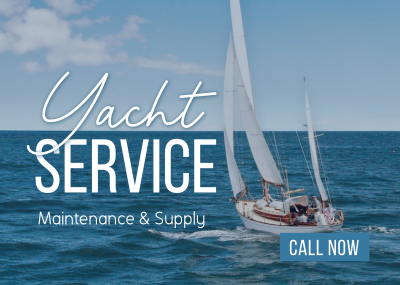 Yacht Maintenance Service Postcard Image Preview