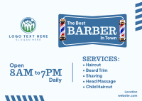 The Best Barber Postcard Image Preview