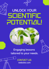 Private Science Tutor Poster Design