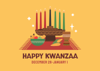 Bright Kwanzaa Postcard Design