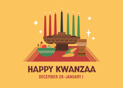 Bright Kwanzaa Postcard Image Preview