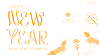 New Year Celebration Facebook Event Cover Design