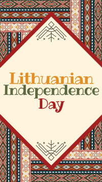 Folk Lithuanian Independence Day YouTube Short Design