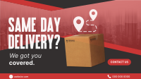 Express Delivery Package Facebook Event Cover Design
