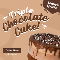 Triple Chocolate Cake Linkedin Post Image Preview