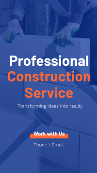 Construction Specialist Instagram Story Design