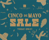 Cinco De Mayo Confetti Sale Facebook Post Design