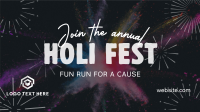 Holi Fest Fun Run Facebook Event Cover Design