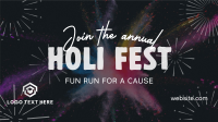 Holi Fest Fun Run Facebook Event Cover Image Preview