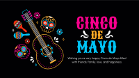 Bright and Colorful Cinco De Mayo Zoom Background Design