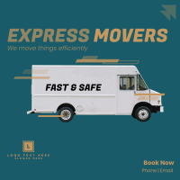 Express Movers Instagram Post Design
