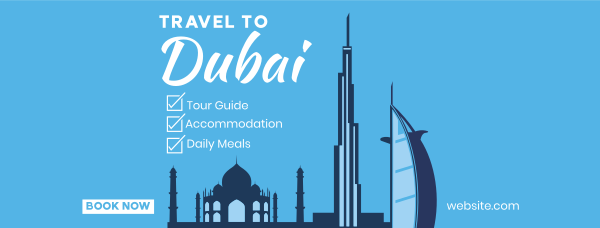 Dubai Travel Package Facebook Cover Design Image Preview