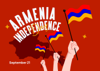 Celebrate Armenia Independence Postcard Image Preview