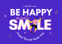 Be Happy And Smile Postcard Design