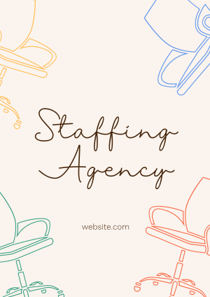 Chair Patterns Staffing Agency Flyer Image Preview