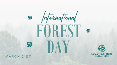 Minimalist Forest Day Facebook event cover Image Preview