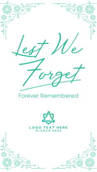 Forever Remembered Facebook Story Design