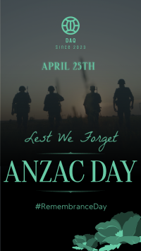 Silhouette Anzac Day Instagram story Image Preview