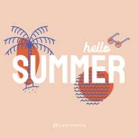Hello Summer Instagram post Image Preview
