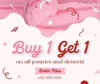 Ice-cream for Dessert Day Sale Facebook Post Design