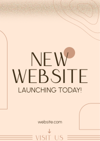 Simple Website Launch Poster Design