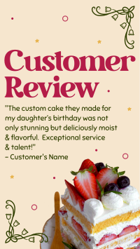 Birthday Cake Review Instagram Reel Design