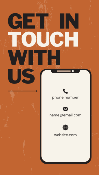 Textured Phone Contact Us Instagram Story Design