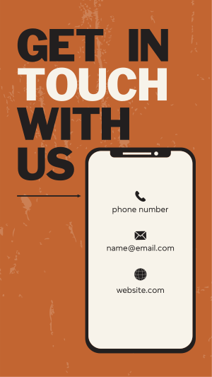 Textured Phone Contact Us Instagram story Image Preview