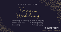 Minimal Floral Wedding Facebook Ad Design