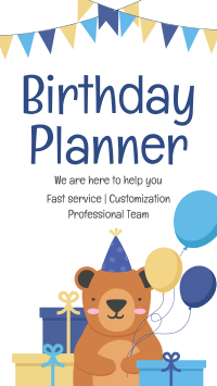 Birthday Planner Facebook Story Design