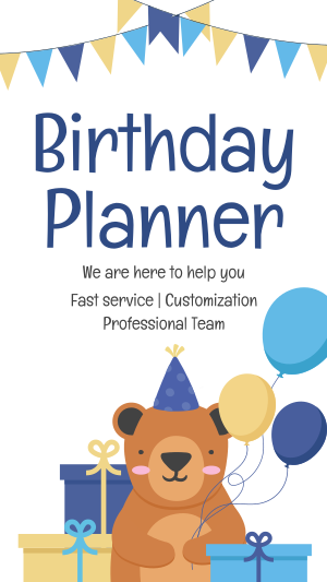 Birthday Planner Facebook story Image Preview