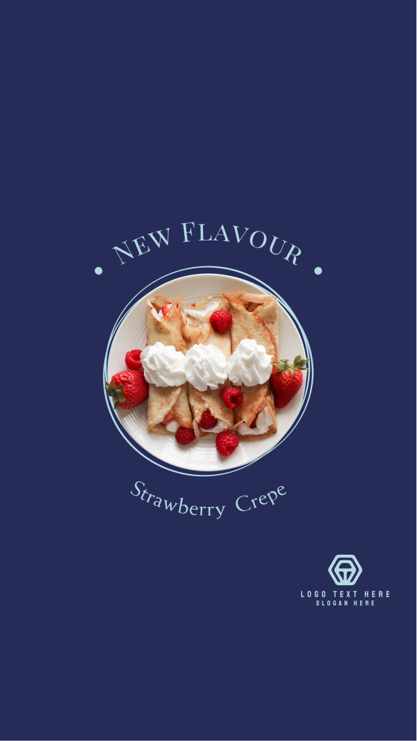 Strawberry crepe Instagram Story Design Image Preview