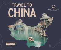 Explore China Facebook Post Design