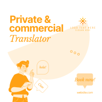 Translator for Hire Instagram post Image Preview
